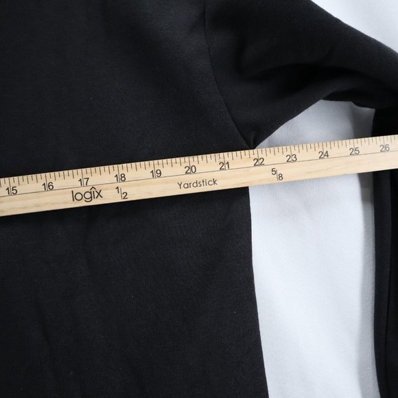 Bebe Womens Pullover Hoodie Sequin Logo Size XL Black Sweatshirt New - Picture 5 of 9